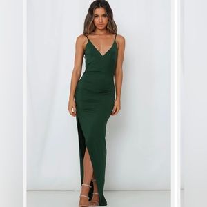 Bullseye Maxi Dress Forest Green